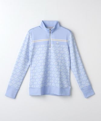 ロゴプリントハーフジップ長袖シャツ【吸汗速乾蓄熱保温