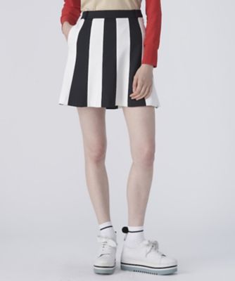 【ランバンスポール】2023年サイドライン×刻印ロゴ ホワイトラインスカート3L ゴルフブランド『LANVIN SPORT』より 20～30代の女性に向け