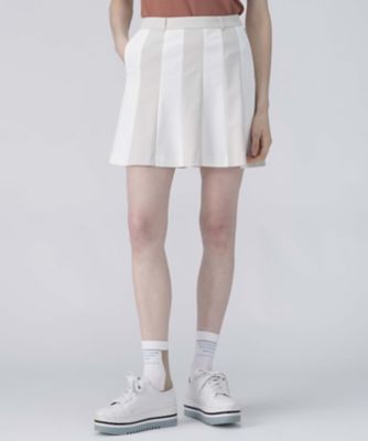 ボーダーデザインAラインスカート（総丈43cm