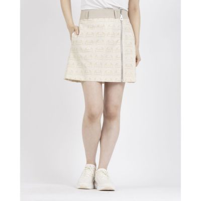 モノグラム柄プリントAラインスカート【Sunscreen NIR
