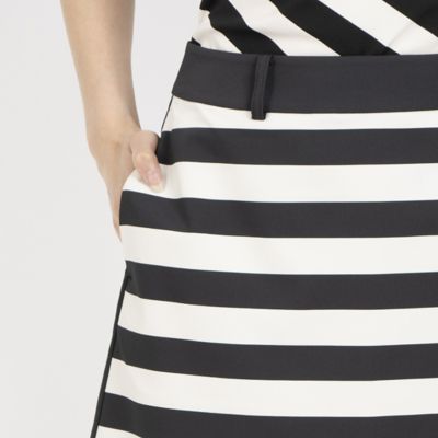 ランバン スカート 吸汗速乾 サンスクリーン ストレッチ UVカット 新品40 LANVIN SPORT ロゴプリントフレアスカート（総丈40cm）【SUNSCREEN