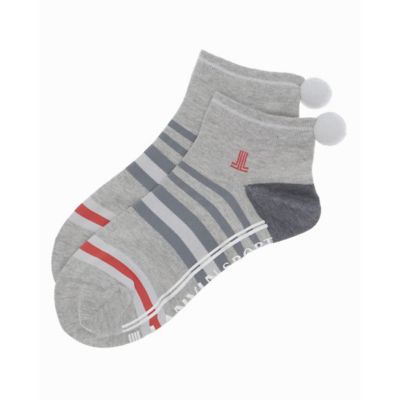 ＜LANVIN SPORT＞ボーダー柄アンクル丈ソックス【抗菌防臭】【返品不可商品】（ＶＧ５ＳＳＯ１２Ｌ）