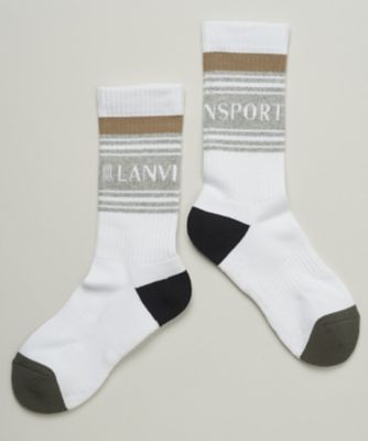 ＜LANVIN SPORT＞ランバン　スポール　ＬＡＮＶＩＮ　ＳＰＯＲＴ　レギュラー丈ソックス【抗菌防臭／足底パイル／滑り止め】【返品不可商品】（ＶＧ５ＳＳＯ２４Ｍ）