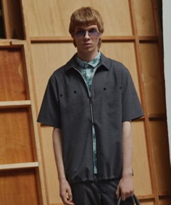 オーバーサイズ衿付き半袖シャツブルゾン（VG5SWB51M