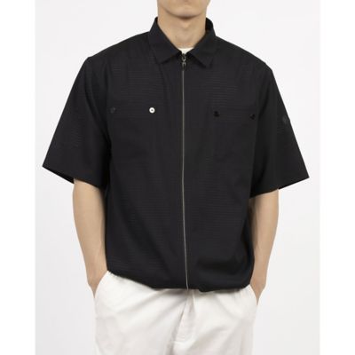 ランバンコレクションシャツブルゾン オーバーサイズ衿付き半袖シャツブルゾン（VG5SWB51M