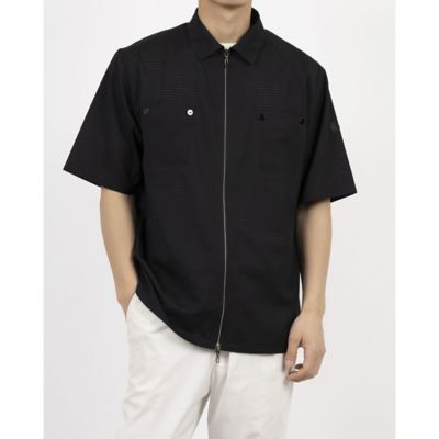 オーバーサイズ衿付き半袖シャツブルゾン（VG5SWB51M