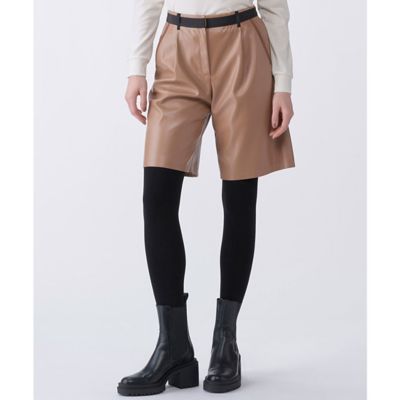 マットレザーハーフパンツ【蓄熱保温】（VG6FHP31L