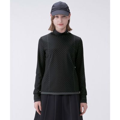 国内正規品　新品未使用 当時物　ローマ　長袖　襟 ドットプリントハイネック長袖シャツ【蓄熱保温】（VG6FLS31L