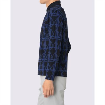 幾何学デザイン長袖シャツ（VG6FLS32M） | LANVIN SPORT