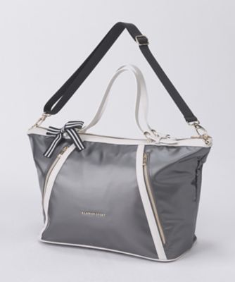 ＜LANVIN SPORT＞ランバン　スポール　ＬＡＮＶＩＮ　ＳＰＯＲＴ　グログランリボン付きボストンバッグ（ＶＧ６ＳＢＢ０２Ｌ）