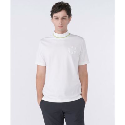 ＜LANVIN SPORT＞ランバン　スポール　ＬＡＮＶＩＮ　ＳＰＯＲＴ　衿リブモックネック半袖シャツ【２ＷＡＹストレッチ】（ＶＧ６ＳＨＳ４４Ｍ）