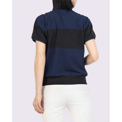 ランバン スポール LANVIN SPORT プリントハーフジップ半袖