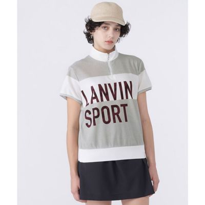 LANVIN SPORTレディースジップアップシャツ ランバン スポール LANVIN SPORT プリントハーフジップ半袖