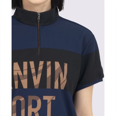 ランバン スポール LANVIN SPORT プリントハーフジップ半袖