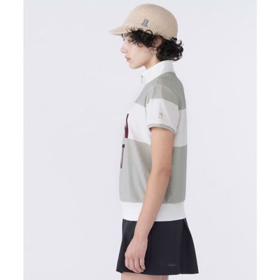 ランバン スポール LANVIN SPORT プリントハーフジップ半袖