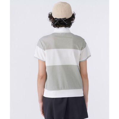 ランバン スポール LANVIN SPORT プリントハーフジップ半袖