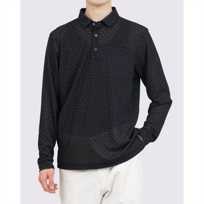 24SS ランバンスポール　モノグラムプリント長袖シャツ ランバン スポール LANVIN SPORT モノグラムプリント高通気
