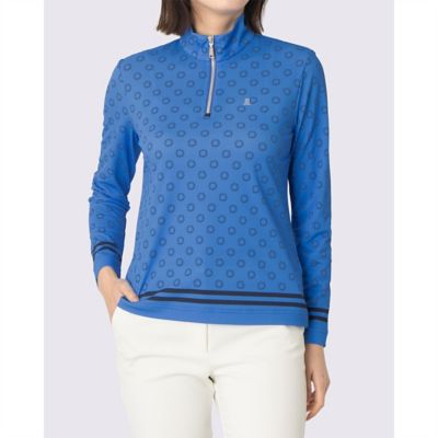 ランバン スポール LANVIN SPORT 総柄プリントハーフジップ