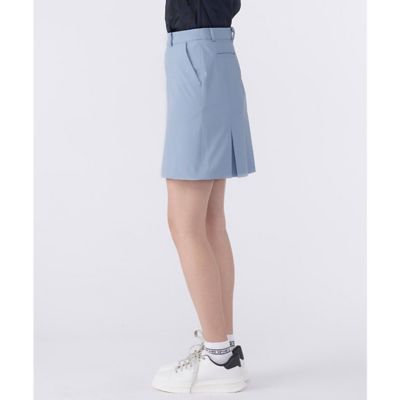 ランバンスポールバックプリーツスカート グレーLサイズストレッチ