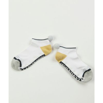 ＜LANVIN SPORT＞ランバン　スポール　ＬＡＮＶＩＮ　ＳＰＯＲＴ　ボンボン付きアンクル丈ソックス【返品不可商品】（ＶＧ６ＳＳＯ１３Ｌ）