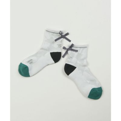 ＜LANVIN SPORT＞ランバン　スポール　ＬＡＮＶＩＮ　ＳＰＯＲＴ　総柄ミドル丈ソックス【返品不可商品】（ＶＧ６ＳＳＯ２２Ｌ）