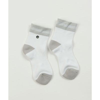 ＜LANVIN SPORT＞ランバン　スポール　ＬＡＮＶＩＮ　ＳＰＯＲＴ　ロゴプレートミドル丈ソックス【返品不可商品】（ＶＧ６ＳＳＯ２５Ｌ）