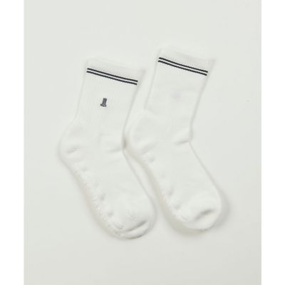 ＜LANVIN SPORT＞ランバン　スポール　ＬＡＮＶＩＮ　ＳＰＯＲＴ　２本ラインミドル丈ソックス【返品不可商品】（ＶＧ６ＳＳＯ３１Ｍ）