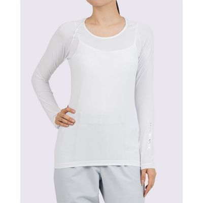 ＜LANVIN SPORT＞ランバン　スポール　ＬＡＮＶＩＮ　ＳＰＯＲＴ　クルーネックアンダー長袖シャツ【吸汗速乾／部分ＵＶ】　【返品不可商品】（ＶＧ６ＳＵＤ０２Ｌ）