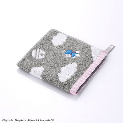 ＜タオル美術館＞ミライ　ドラえもん　雲　ループ付きウォッシュタオル（２０２３２１２７２１０８０）