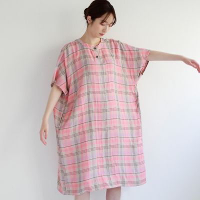 cococi LDK レディースガーゼルームワンピース（ボタン）M