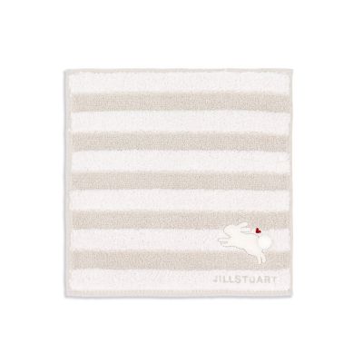 ＜タオル美術館＞ＪＩＬＬ　ＳＴＵＡＲＴ　ホワイトバニー　タオルハンカチ（２０２４５８１７１００６０）