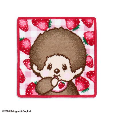 モンチッチ いちごタイム シェニール織りタオルハンカチ