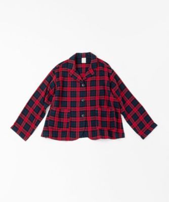 ルシタジャケット・C コットン赤チェックジャケット 1102961ー