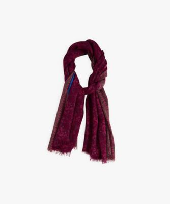 フラワープリント ウール ストール ”Eglantine