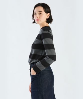 agnes b. homme 太ボーダー長袖Tシャツ L/アニエスベーロンtt3 agnes b. homme 太ボーダー長袖Tシャツ L/アニエスベーロンtt3