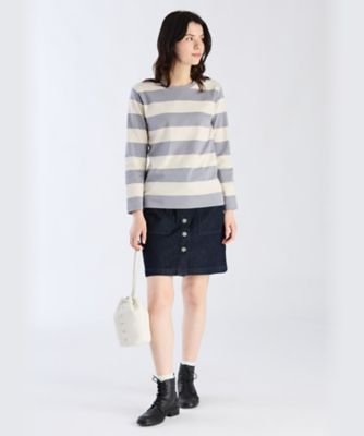 太ボーダー コットン 長袖Tシャツ ”Cool