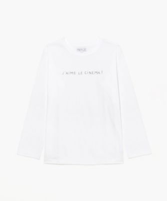 agnes b. (Women)/アニエスベー S345 TS ロングスリーブ メッセージTシャツ(0330S345010)