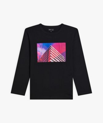 ＜agnes b. (Women)＞コットン　プリント　長袖　アーティスト　Ｔシャツ　”Ｇｏｕｈ”（０３３０ＳＦＩ２０００）