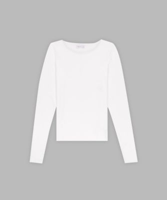 ＜agnes b. (Women)＞Ｊ３０９　ＴＳ　ロングスリーブコットンＴシャツ（０３９９Ｊ３０９０１０）