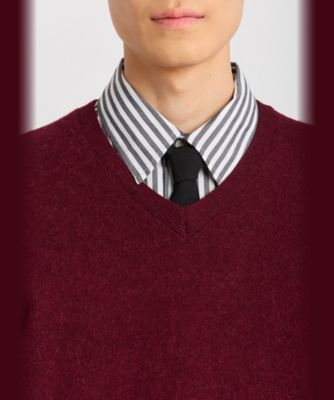 メンズ アルパカ混 Vネック ニット プルオーバー ”Irlande