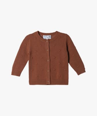 ＜agnes b. ENFANT (Baby&Kids)＞ベビー　ドット　コットン　長袖　カーディガン　（１０６１Ｌ１８Ａ３４２）
