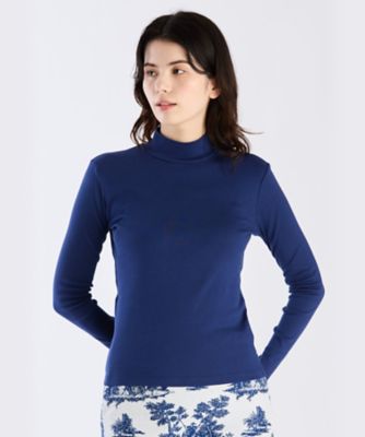 コットン ハイネック 長袖 Tシャツ ”Vian