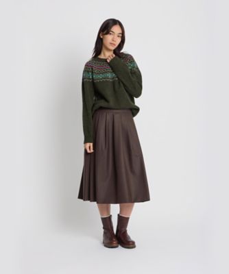 フェアアイル ウール 長袖 ニット プルオーバー ”Tweedy