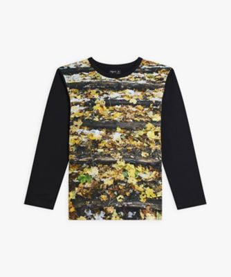 ＜agnes b. (Women)＞フォトプリント　コットン　長袖　Ｔシャツ　”Ｆｅｕｉｌｌｅｓ　ｅｎｎｅｉｇｅｅｓ”（１６７６ＮＷ０６００００）