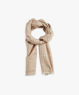 チェック ウール リバーシブル ストール ”Faro
