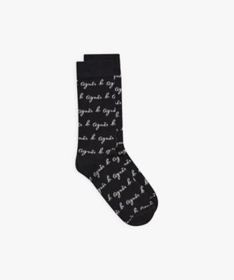 ＜agnes b. HOMME (Men)＞メンズ　ロゴ　ソックス　”Ｃｈａｒｌｅｓ”（２４４８ＡＮ３９０００）