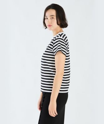 細ボーダー　コットン　半袖Ｔシャツ　”Ｂｒａｎｄｏ”（２６５３Ｊ００８１０００）