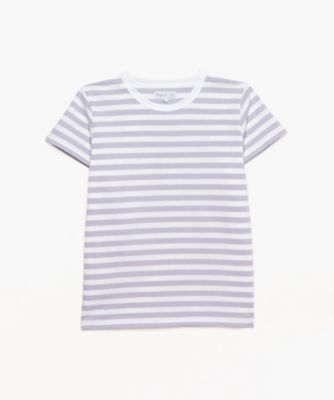 ＜agnes b. (Women)＞細ボーダー　コットン　半袖Ｔシャツ　”Ｂｒａｎｄｏ”（２６５３Ｊ００８１５４６）