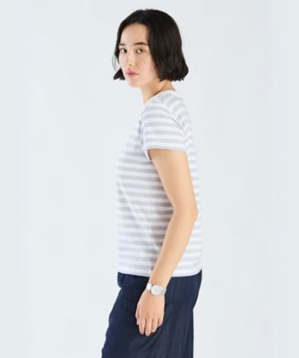 細ボーダー　コットン　半袖Ｔシャツ　”Ｂｒａｎｄｏ”（２６５３Ｊ００８１５４６）