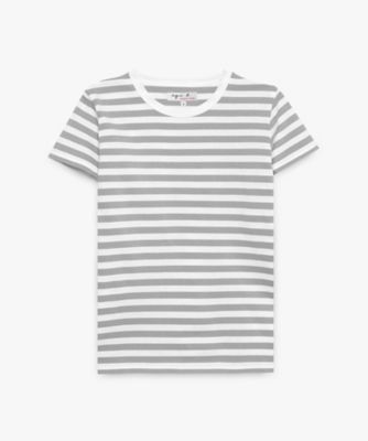 ＜agnes b. (Women)＞細ボーダー　コットン　半袖Ｔシャツ　”Ｂｒａｎｄｏ”（２６５３Ｊ００８１５９９）